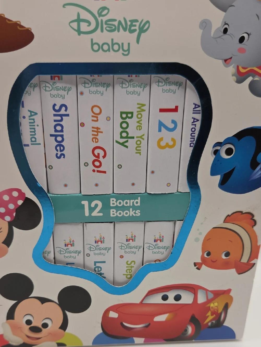 Disney Baby Multi-Color Board Book Set - White, Red, Blue, Green, Purple